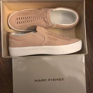Marc Fisher Slip-on Sneakers - Light Pink Suede
